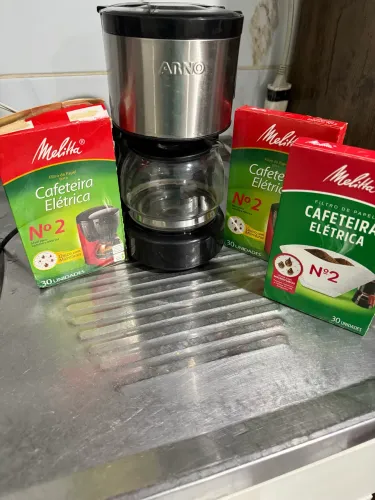 Cafeteira arno + filtros de brinde