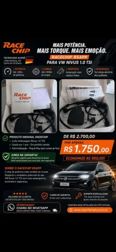Chip Potência Racechip VW Nivus 1.0 tsi Rs+app