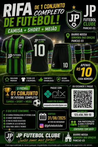 Jogo de camisa short meião conjunto