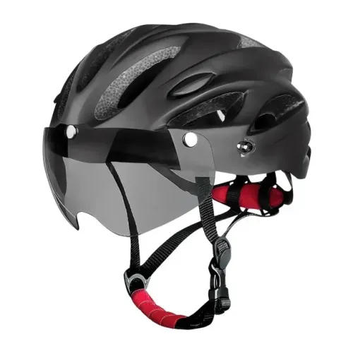 Capacete para ciclismo com visor magnético com 2 Lentes