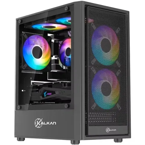 Gabinete Gamer Kalkan Vesir Flow *Sem Fan Led* - Micro-ATX e Mini-ITX - WZetta