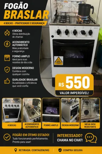 Fogão Braslar New Sirius Plus - Impecável!