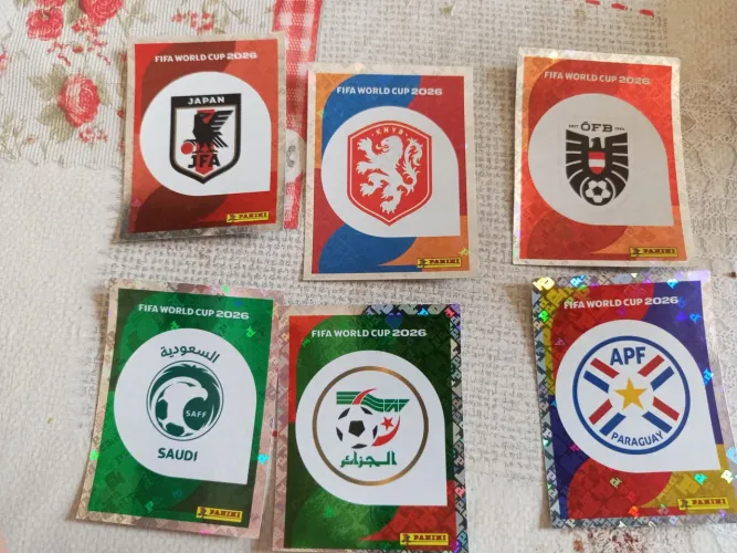 Figurinhas da copa brilhante