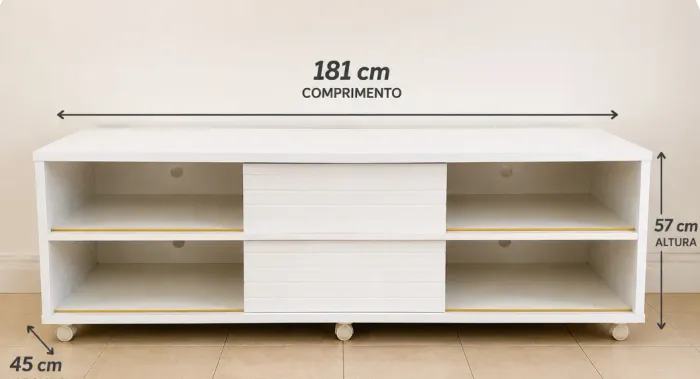 Rack Branco Usado em Ótimo Estado - 1,81 m