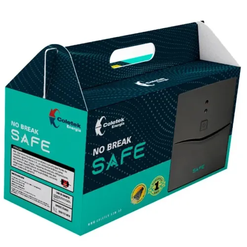 Nobreak save 800va Bivolt 1 bateria 8 tomada Coletek
