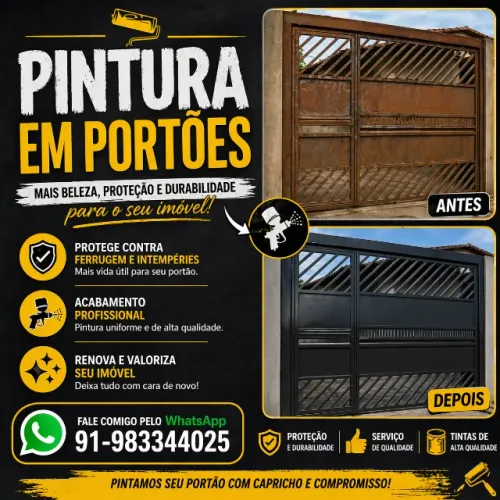 Pintura em portões atendo pelo zap
