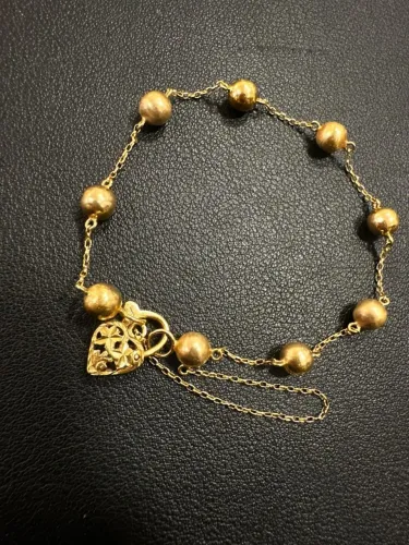 Pulseira Cadeado de ouro 5.13g 18k procedência garantia eterna XV e
