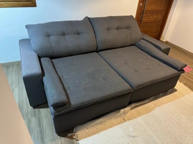 Sofá-cama 2,40m Encosto reclinável excelente estado