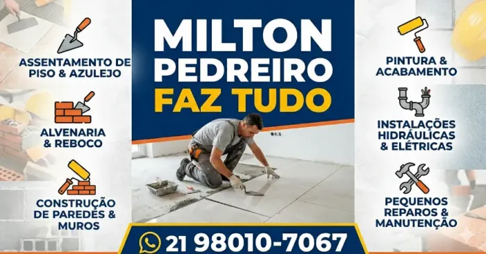 Pedreiro Profissional - Qualidade e Preço Justo!