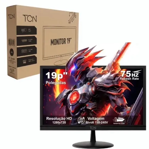 Monitor 19 LED HD TCN Oneview 75Hz HDMIVGA com Base Redonda