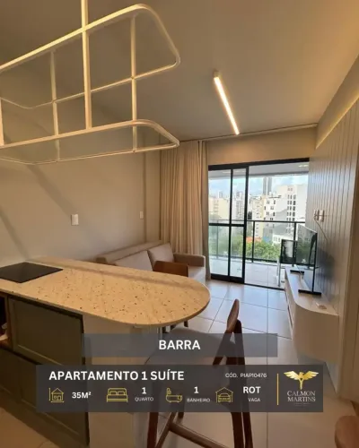 APARTAMENTO 1 SUÍTE, 35M², NA BARRA