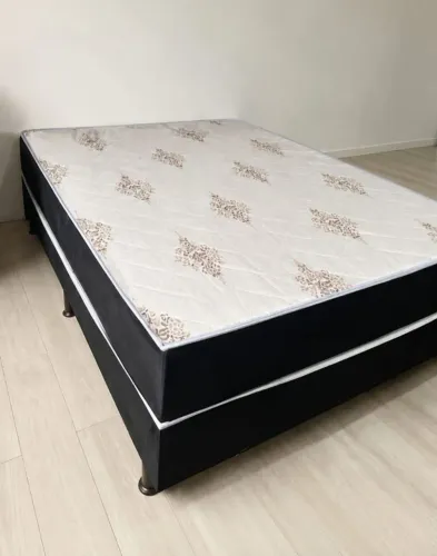 CAMA CASAL BOX CONJUGADA COM COLCHÃO DE 20CM COM MOLASFRETE GRÁTIS