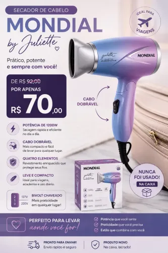 SECADOR MONDIAL BY JULIETTE ? NOVO, NA CAIXA!