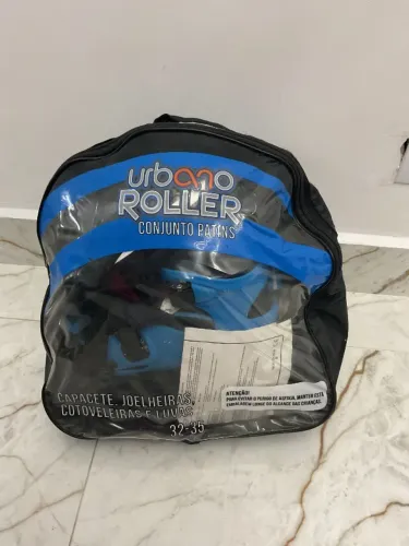 Kit Patins Infantil Urbano Roller Ajustável 32-35 Com Kit Proteção