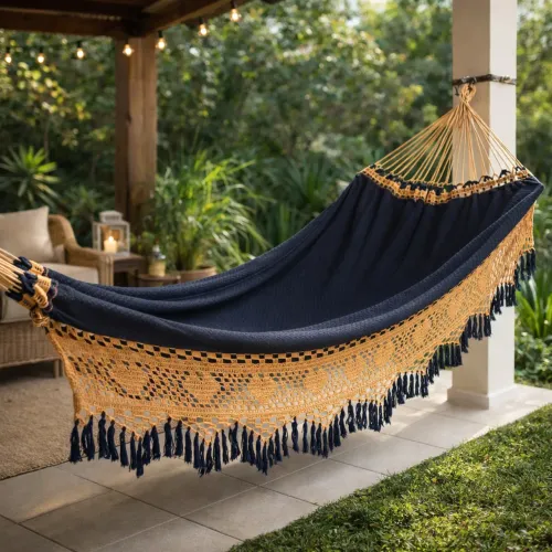 Rede De Dormir Casal Artesanal Bucho De Boi Luxo Gigante 4,5m De Algodão Reforçada