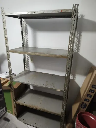 Prateleira de Aço - Com 5 bandejas - Reforçada - 0,43 cm de profundidade