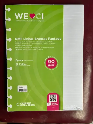 Rafil de folhas para Caderno Inteligente grende