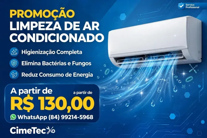 PROMOÇÃO LIMPEZA AR CONDICIONADO