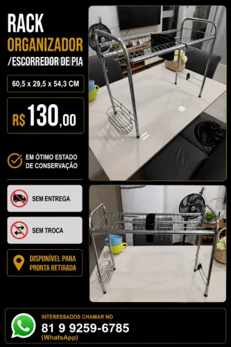 Rack organizador de pia