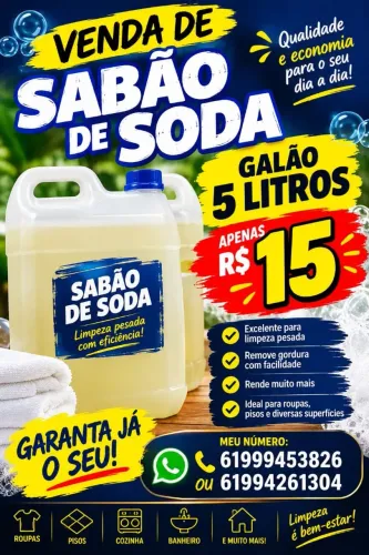 Sabão de soda caseiro 