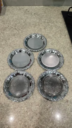 Porta copo inox antiguidade (5 unidades)