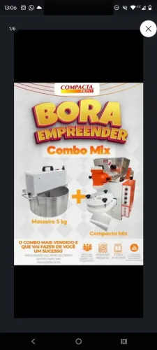 Compacta Print Bivolt - Máquina de Salgados Compacta Mix + Masseira 5kg (Seminova)