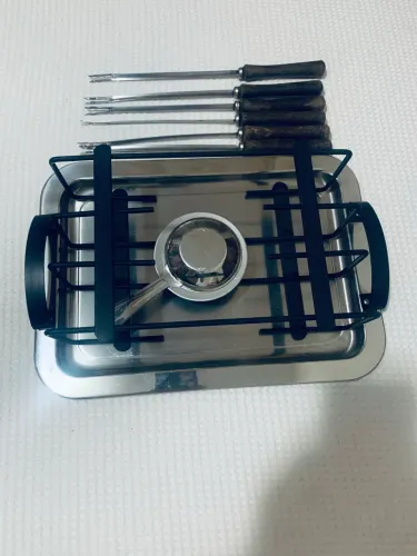 Aparelho de fondue inox meridional completo -9 peças