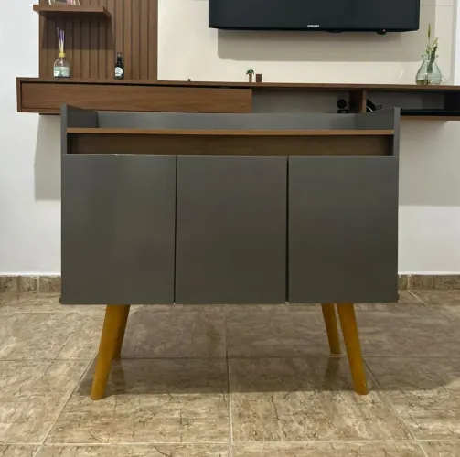 APARADOR BUFFET LUXO 3 PORTAS - RETRÔ COM PÉS PALITO