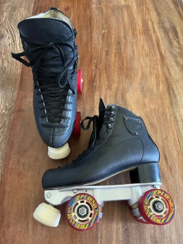 Patins Artístico Rye preto (couro) - excelente estado - tamanho 36