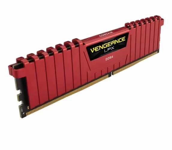 Memória Corsair Vengeance LPX, 8GB, 2666MHz, DDR4, CL16, Vermelho - CMK8GX4M1A2666C16R