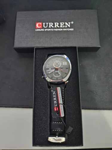 Relógio Masculino CURREN 8324 Preto Original - Novo na Caixa