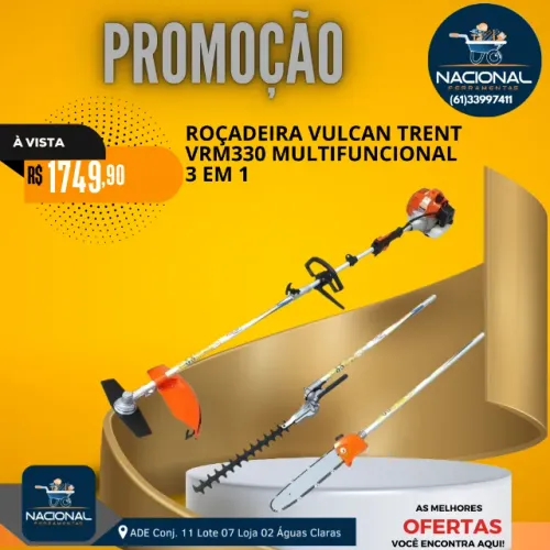 Roçadeira Vulcan Trent VRM330 MULTIFUNCIONAL  3 EM 1
