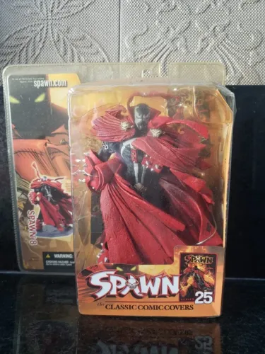 Boneco de ação McFarlane Toys Spawn 8 capas clássicas de quadrinhos série 25 lacrado