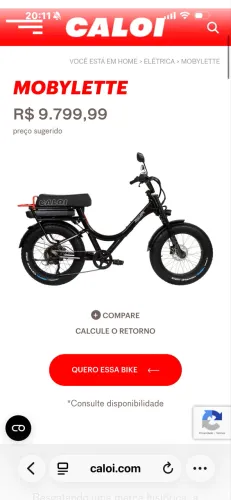Bicicleta mobylete caloi retro