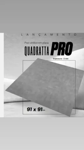 Piso vinílico lvt placa 91x91 Finottato Quadratta Pro uso comercial e industrial pesado 