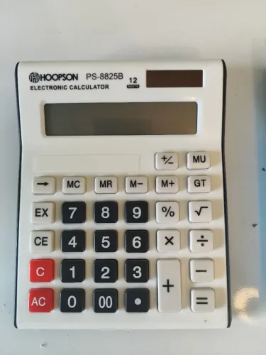 Calculadora Eletrônica Hoopson PS-8825B 12 Dígitos - Com Caixa