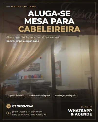 Alugo mesa para Cabeleireira - Jardim Oceania