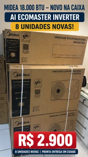 Midea Inverter 18.000 BTU Novo | Pronta Entrega Cuiabá