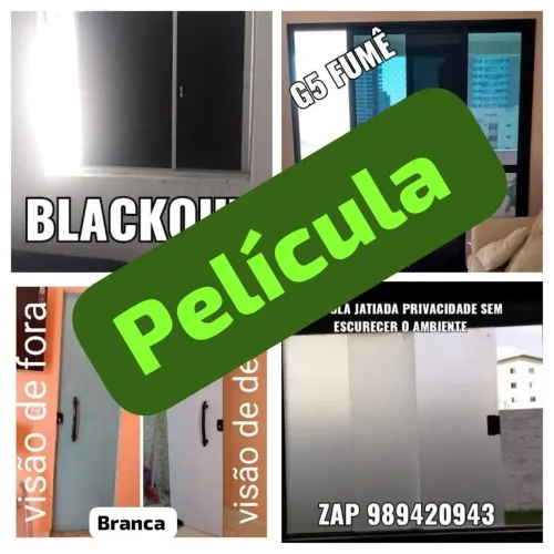 Película em portas e janelas de vidro