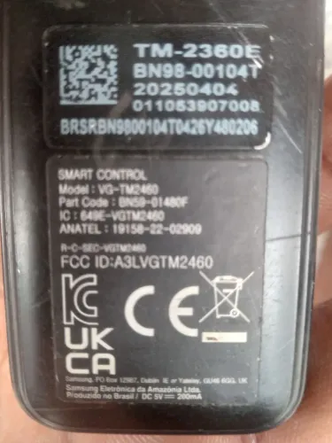 Controle sansung solar