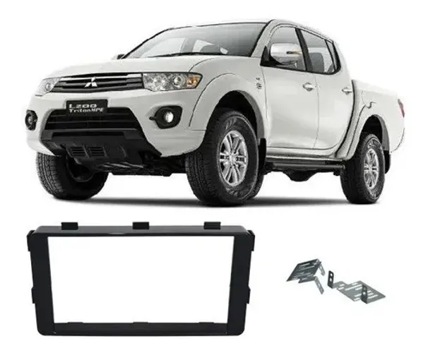 Moldura 2din Mitsubishi Triton L200 2017 2018 - Black Piano
