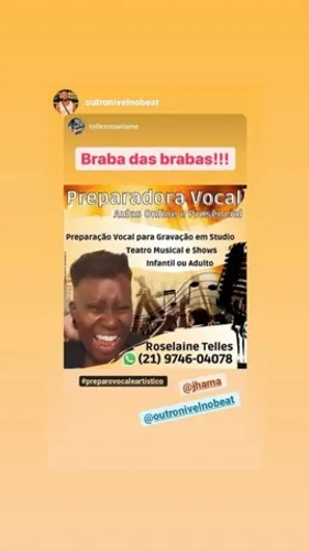 Aulas de canto Black music 50.00 mensal whatsapp *