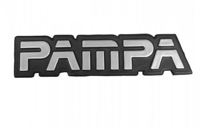 Emblema Letras Tampa Traseira Pampa após 1985 Prata Novo
