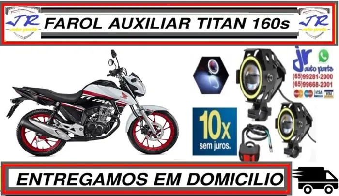 Par Farol de Milha Led Angel Eyes  Titan 160s