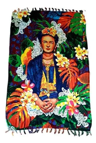 Canga de Praia Frida Kahlo