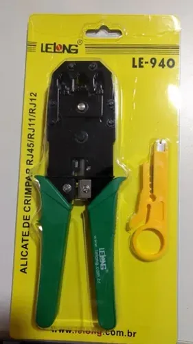 Alicate De Crimpar Lelong Rj45 Rj11 Rj12 Decapador Cabo Rede