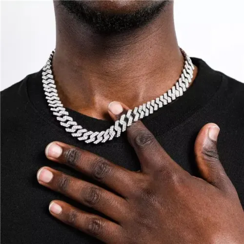 Corrente Prug 20mm Cravejado / Ice / Moda masculina / Estilo trap / Cordão Neymar 