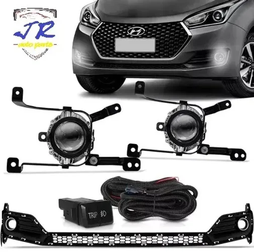 Kit Farol de Milha HB20 HB20S 2016 2017 2018 2019 Auxiliar Neblina 
