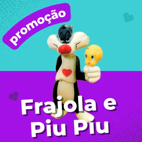 Boneco Original Frajola & Piu Piu, 1994, Looney Tunes, Warner Bros Miniatura Pernalonga