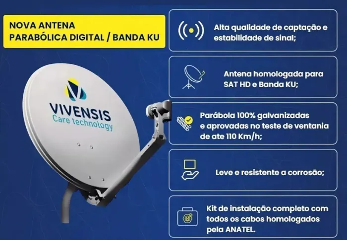  Parabólica Digital Banda KU - Vivensis